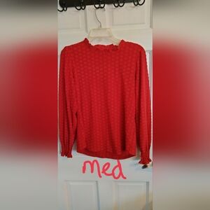 Adrianna Papell Red Blouse